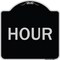 Signmission Designer Series Sign-Hour, Black & Silver Heavy-Gauge Aluminum Sign, 18" x 18", BS-1818-23898 A-DES-BS-1818-23898 - alternate 1
